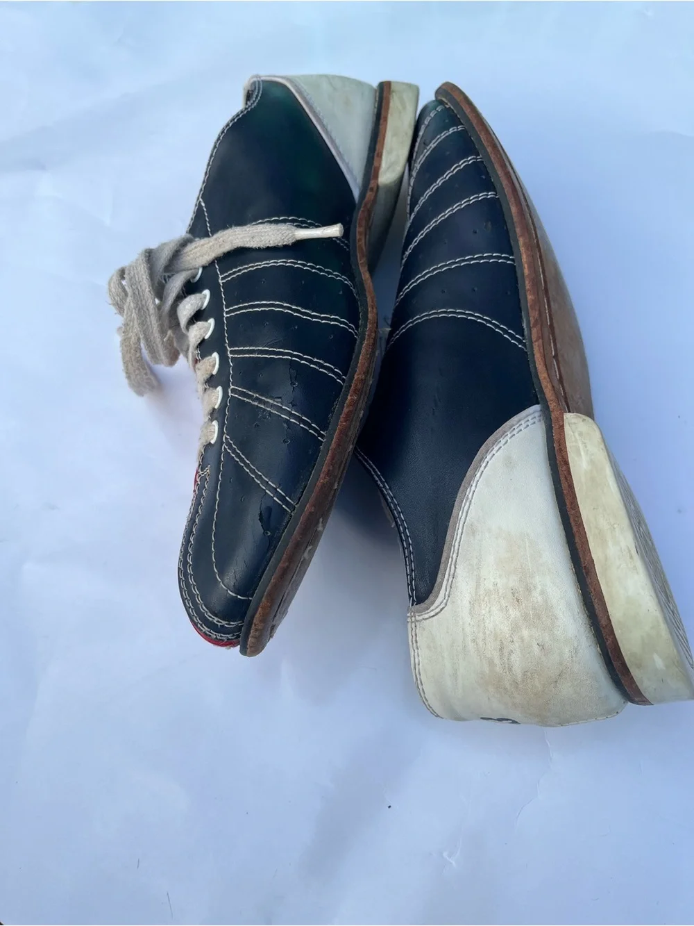 Red and White Men's Bowling Style Slip-On Loafers